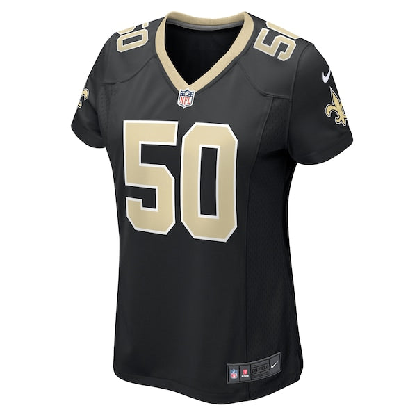 Khalen Saunders New Orleans Saints Nike Women's Game Jersey - Black - Image 4