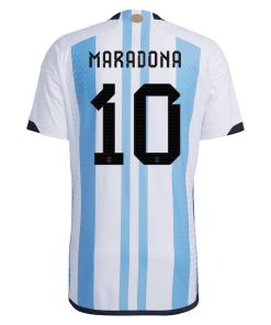 Diego Maradona Argentina Adidas 202222/23 Authentic Home Jersey - White