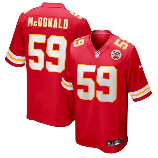Cooper McDonald Kansas City Chiefs Nike Team Game Jersey - Red