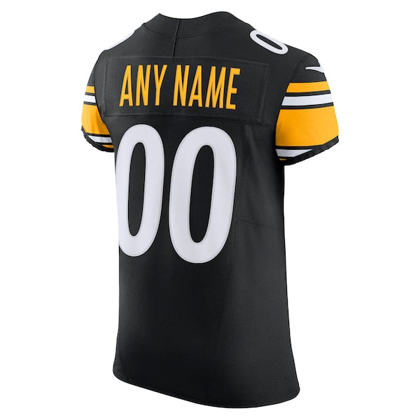 Pittsburgh Steelers Nike Vapor F.U.S.E. Elite Custom Jersey - Black - Image 3