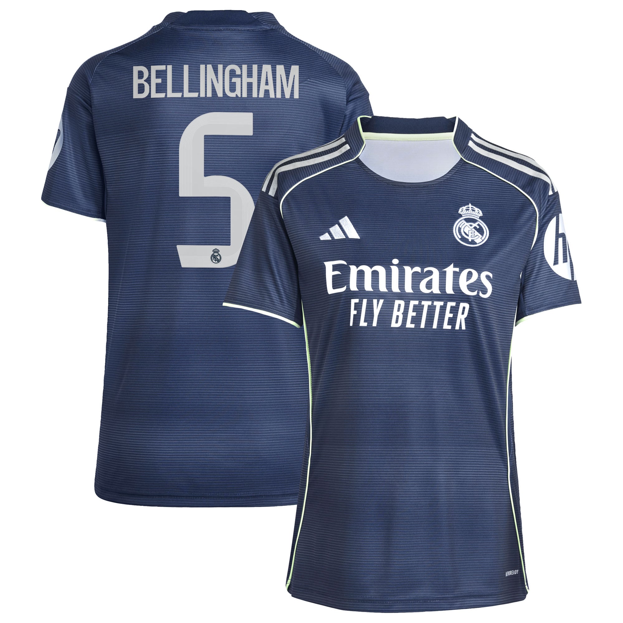 Jude Bellingham Los Merengues adidas Women's 2025/26 Home Replica Jersey - White/Blue - Image 5