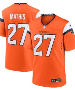 Damarri Mathis Denver Broncos Nike Youth Team Game Jersey -  Orange
