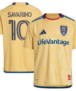 Jefferson Savarino Real Salt Lake adidas Youth 2024 The Beehive State Kit Replica Player Jersey - Gold