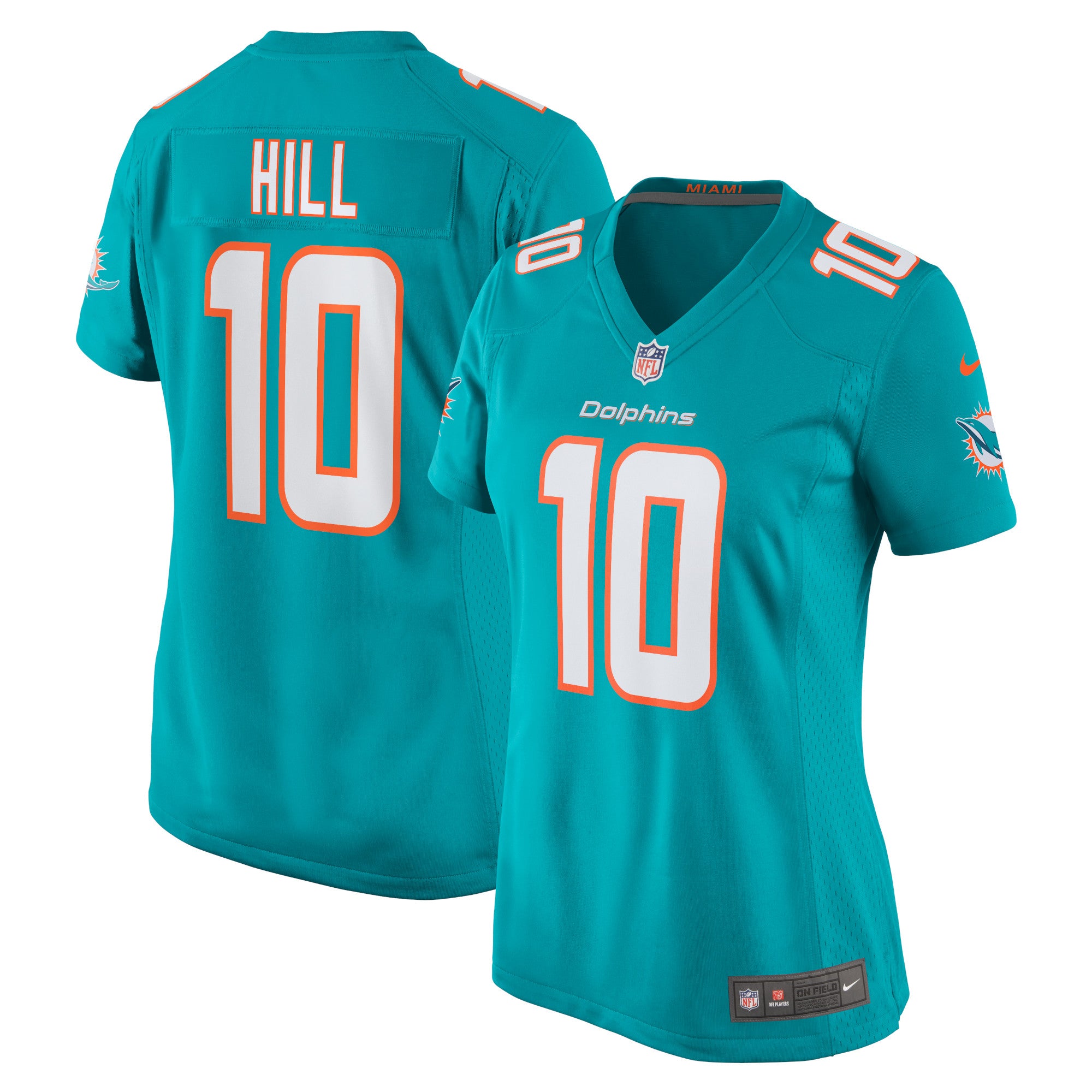 Tyreek Hill Miami Dolphins Nike Women's Player Jersey - White/Aqua - Image 6