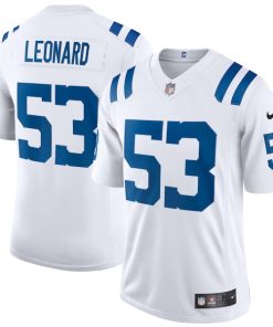 Alternative view of Shaquille Leonard Indianapolis Colts Nike Vapor Limited Jersey - White/Royal