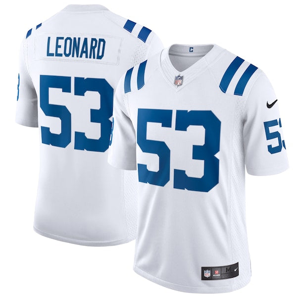 Shaquille Leonard Indianapolis Colts Nike Vapor Limited Jersey - White/Royal - Image 2