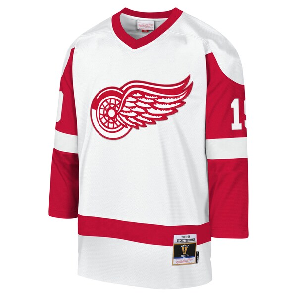 Steve Yzerman Detroit Red Wings Youth 1983-84 Blue Line Player Jersey - White - Image 2