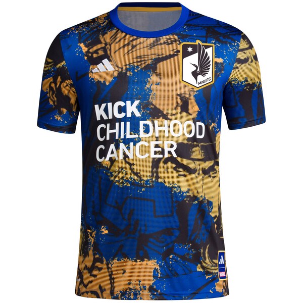 Minnesota United FC adidas 2024 MLS Works Kick Childhood Cancer x Marvel Pre-Match Top - Royal - Image 2