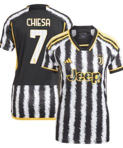 Federico Chiesa Juventus adidas Women's 2023/24 Home Replica Player Jersey - Black