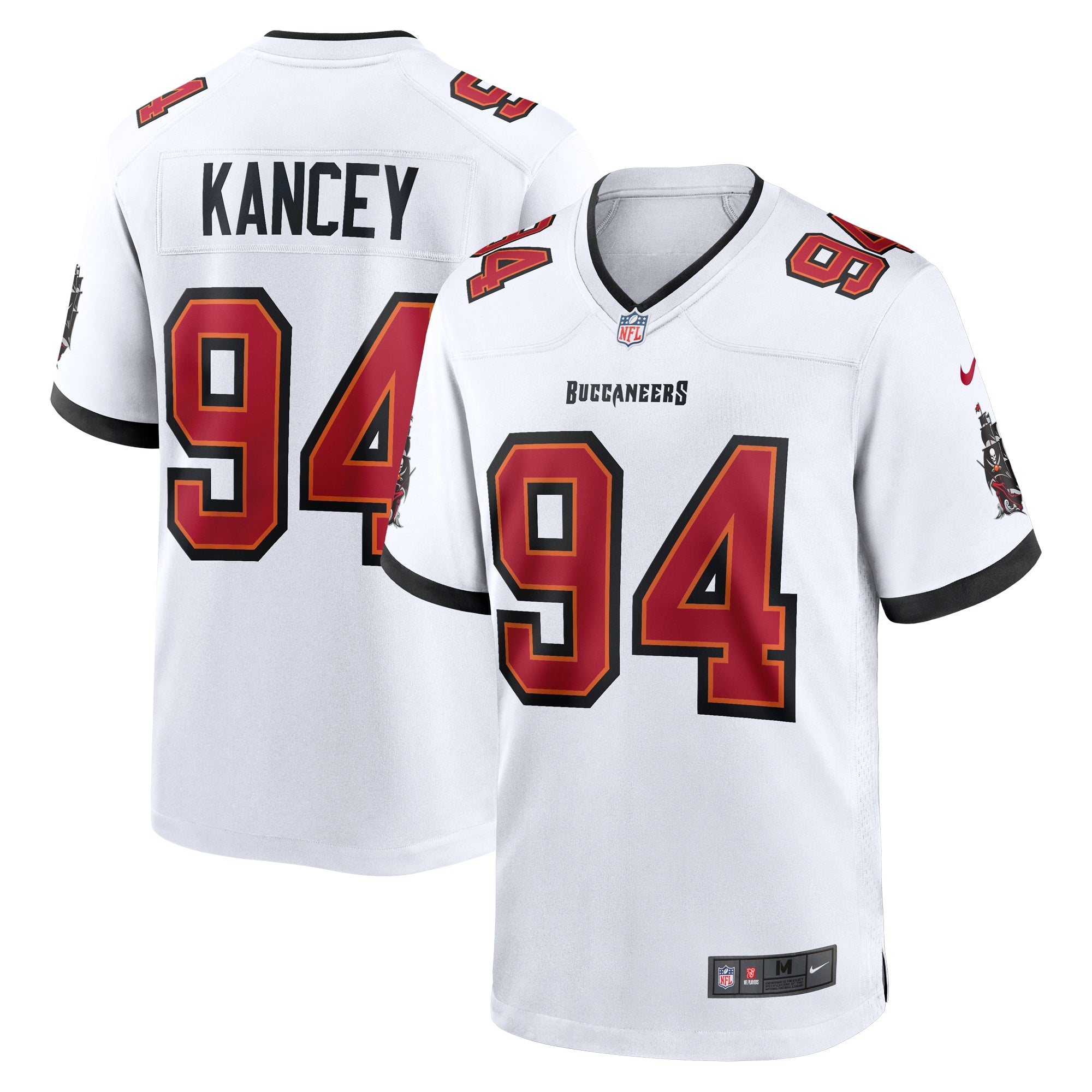 Calijah Kancey Tampa Bay Buccaneers Nike Alternate Team Game Jersey - Orange/White - Image 6