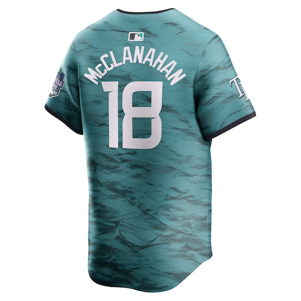 Shane McClanahan American League Nike 2023 MLB All-Star Game Limited Player Jersey - Teal - Image 3