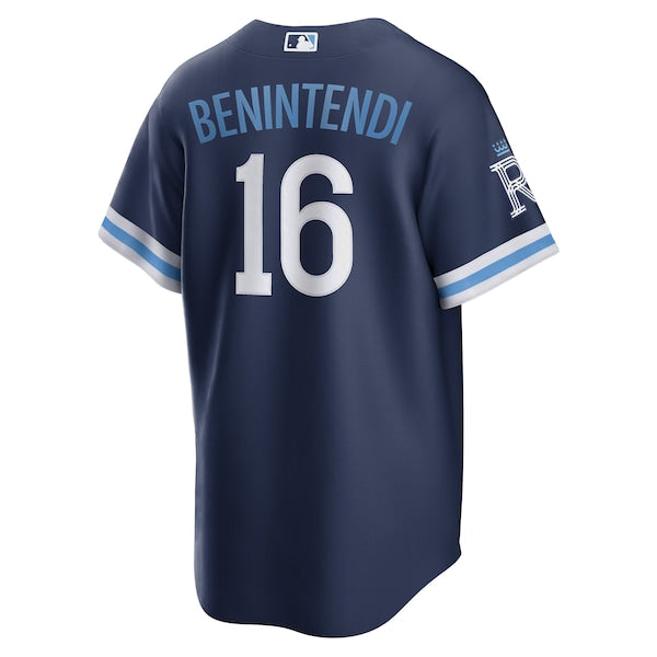 Andrew Benintendi Kansas City Royals Nike 2022 City Connect Replica Player Jersey - Navy - Image 2