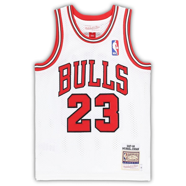 Michael Jordan Chicago Bulls Preschool 1997/98 Hardwood Classics Authentic Jersey - White/Black/Red - Image 4