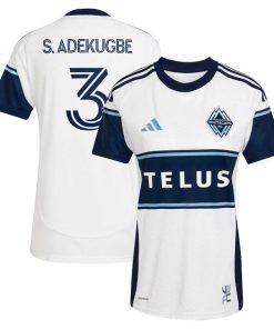 Samuel Adekugbe Vancouver Whitecaps FC adidas Women's 2025 The Peak Replica Player Jersey - White