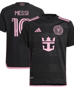 Lionel Messi Inter Miami CF adidas Youth 2024 La Noche Replica Player Jersey - Black