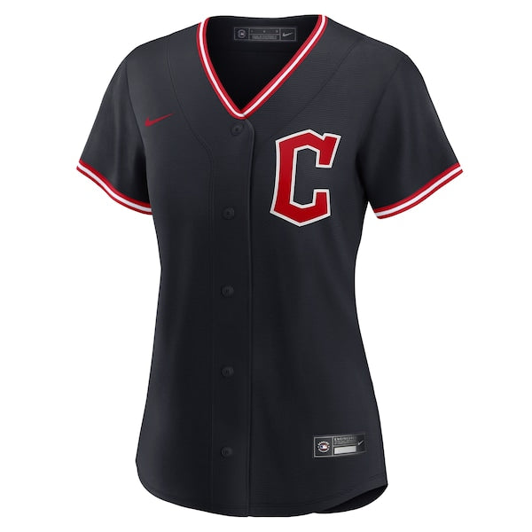 Cleveland Guardians Nike Women's Alternate Replica Jersey - Navy/Red - Image 3