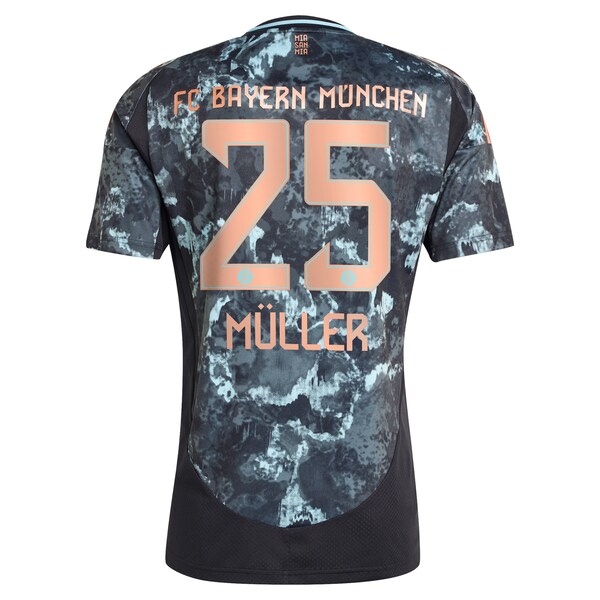 Thomas M¨¹ller Bayern Munich adidas 2024/25 Away Replica Player Jersey - Black - Image 3
