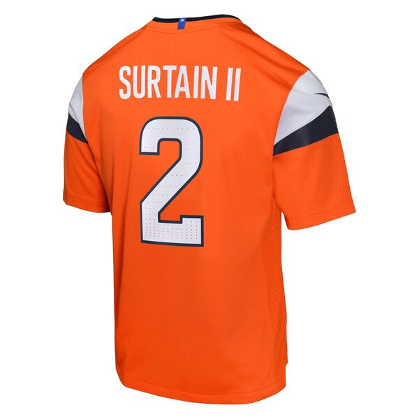 Patrick Surtain II Denver Broncos Nike Youth Game Jersey - Orange/Navy/White - Image 4