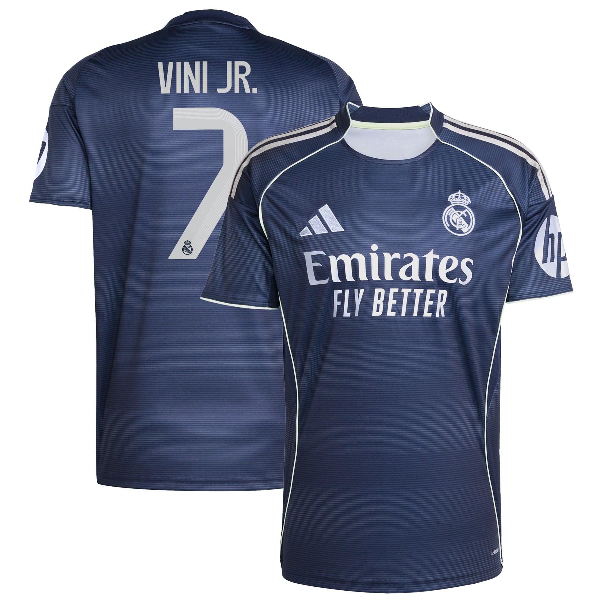 Vini Jr. Los Merengues adidas 2025/26 Home Replica Jersey - White/Blue - Image 5