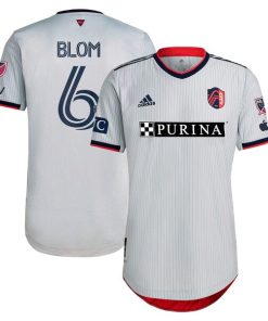 Njabulo Blom St. Louis City SC adidas 2024 The Spirit Kit Authentic Jersey - Gray