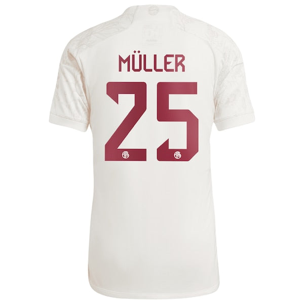 Thomas M¨¹ller Bayern Munich adidas 2023/24 Third Replica Jersey - White - Image 3