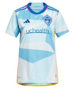 Alternative view of Djordje Mihailovic Colorado Rapids adidas Women's 2024 New Day Kit Replica Player Jersey - Light Blue