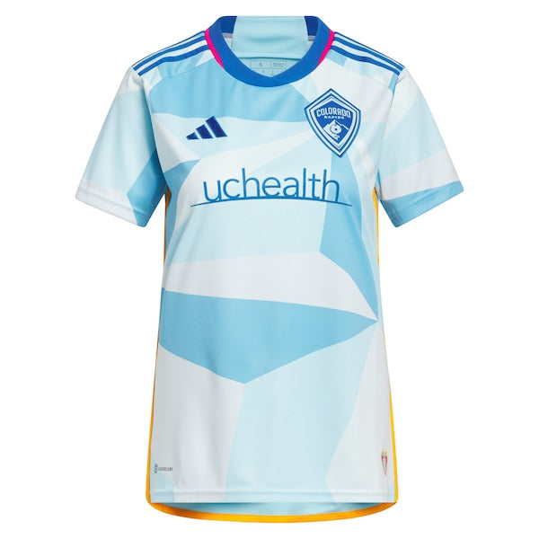 Sam Vines Colorado Rapids adidas Women's 2024 New Day Kit Replica Player Jersey - Light Blue/Burgundy - Image 3