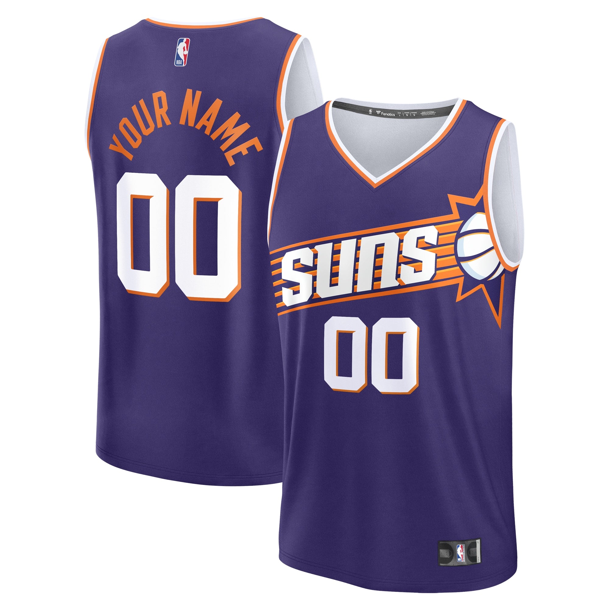 Phoenix Suns Fastbreak Custom Jersey - Statement Edition - Black/White/Purple - Image 6