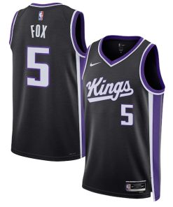 De'Aaron Fox Sacramento Kings Nike Unisex Swingman Jersey - Icon Edition - Black/White