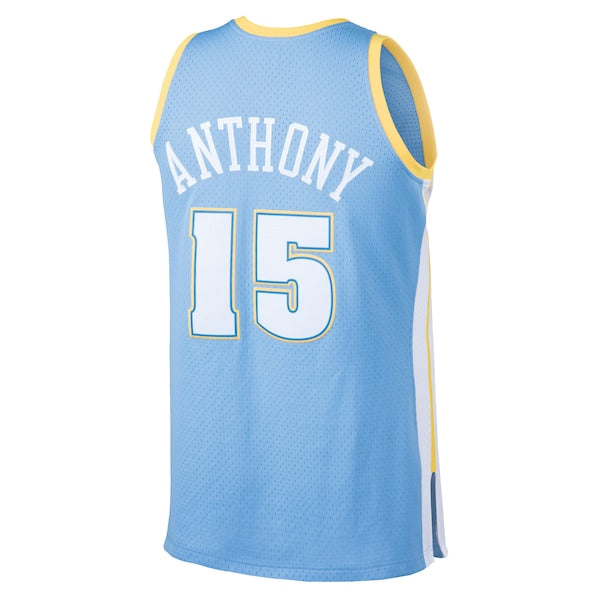 Carmelo Anthony Denver Nuggets Hardwood Classics Swingman Jersey - Light Blue - Image 2
