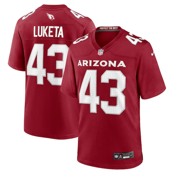 Jesse Luketa Arizona Cardinals Nike Team Game Jersey - Cardinal