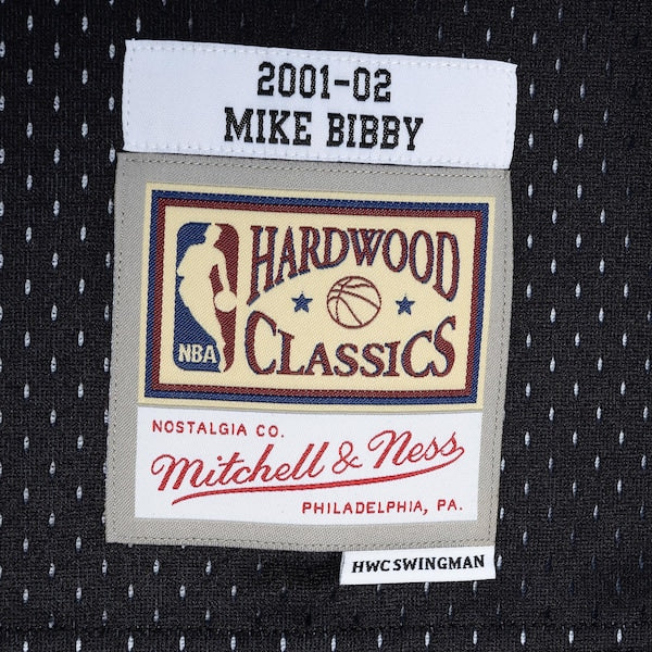 Mike Bibby Sacramento Kings Hardwood Classics 2001/02 Split Swingman Jersey - Purple/Black - Image 4