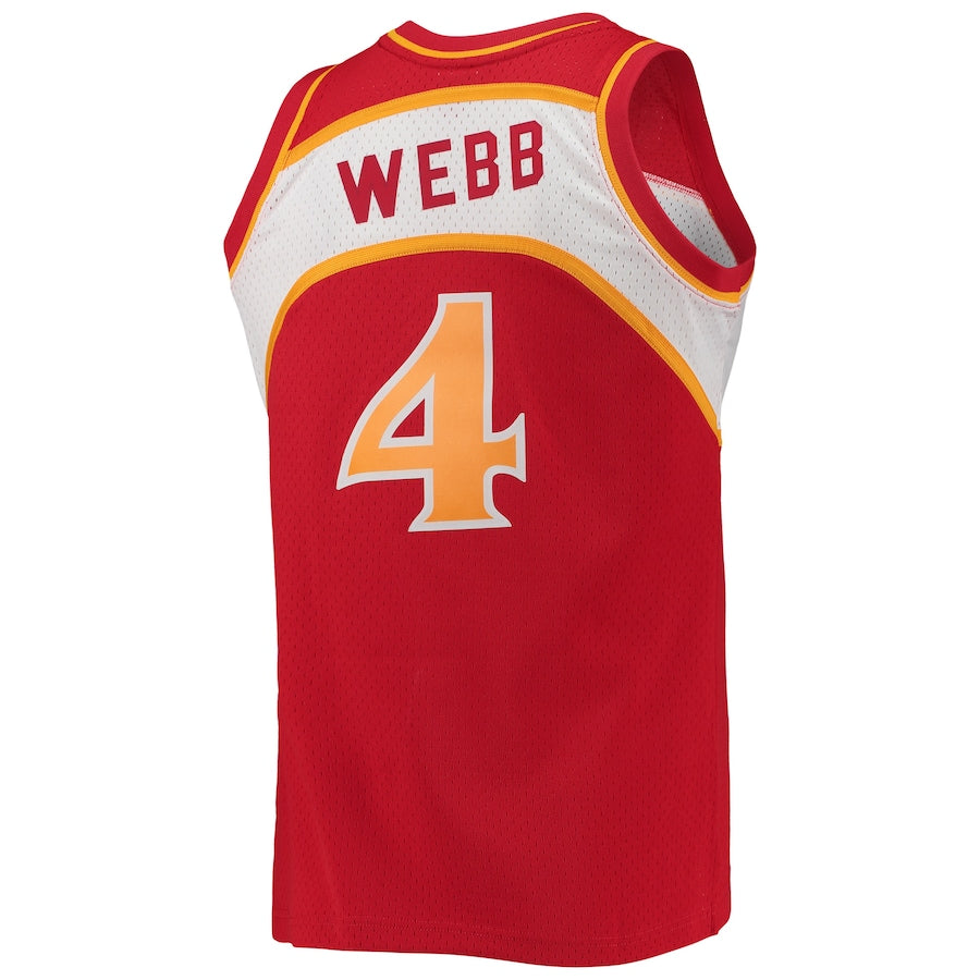 Spud Webb Atlanta Hawks Hardwood Classics Swingman Jersey - Red - Image 3