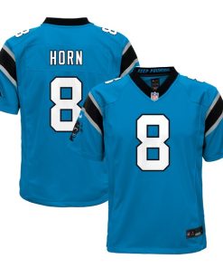 Alternative view of Jaycee Horn Carolina Panthers Nike Youth Game Jersey - Blue/White