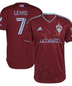 Jonathan Lewis Colorado Rapids adidas 2024 Club Authentic Player Jersey - Burgundy