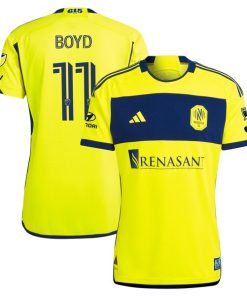 Alternative view of Tyler Boyd Nashville SC adidas 2024 The 615 Kit Authentic Player Jersey - Yellow/Black