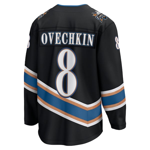Alexander Ovechkin Washington Capitals Alternate 50th Anniversary Premier Breakaway Player Jersey - Black/White - Image 4