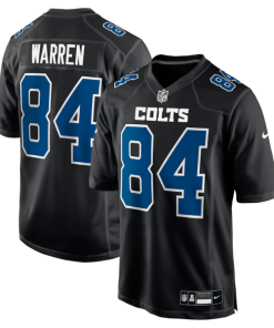 Men's Nike Tyler Warren Carbon Black Indianapolis Colts Fashion Game Jersey - Black/White