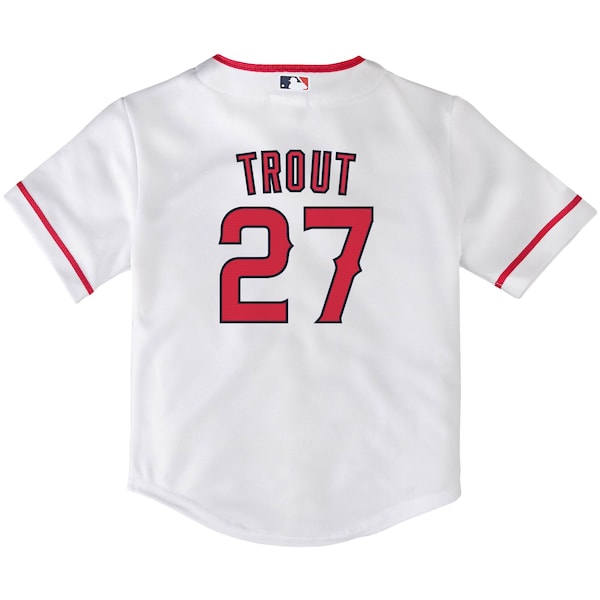 Mike Trout Los Angeles Angels Nike Toddler Home Replica Player Jersey - White - Image 3