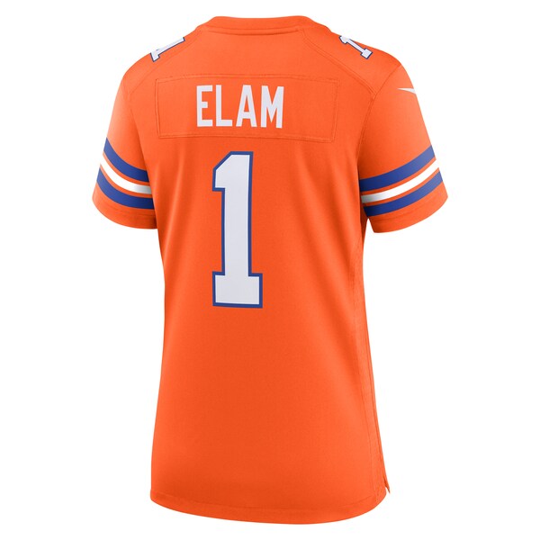 Jason Elam Denver Broncos Nike Women's Mile High Collection 1977 Throwback Retired Player Game Jersey - Orange - Image 3