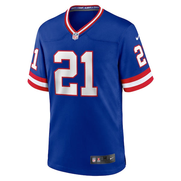 Tiki Barber New York Giants Nike Classic Retired Player Game Jersey - Royal - Image 2