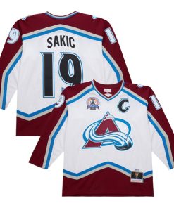 Alternative view of Joe Sakic Colorado Avalanche 2000-01 Power Play Jersey - White
