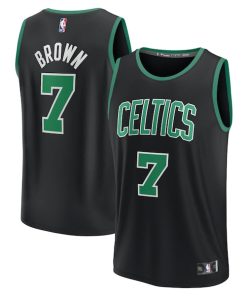 Jaylen Brown Boston Celtics  Fast Break Replica Player Jersey - Statement Edition - Black