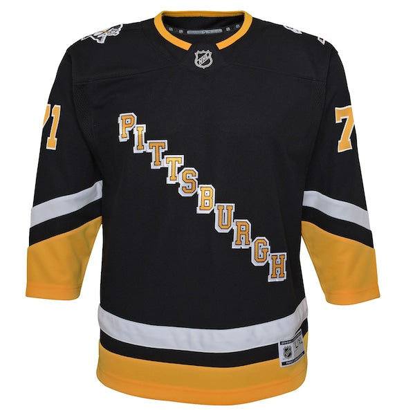 Evgeni Malkin Pittsburgh Penguins Youth 2021/22 Alternate Premier Player Jersey - Black - Image 2