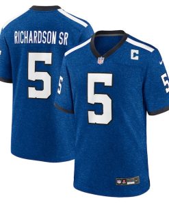 Alternative view of Anthony Richardson Sr. Indianapolis Colts Nike Alternate Indiana Nights Game Jersey - Royal/Blue/White
