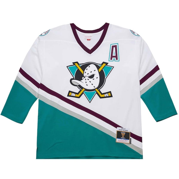 Teemu Selanne Anaheim Ducks 1996-97 Power Play Jersey - White/Purple - Image 3