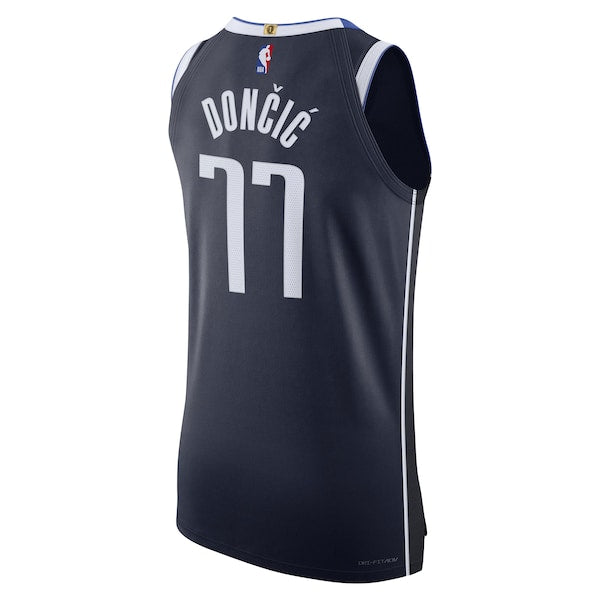 Luka Don?i? Dallas Mavericks Jordan Brand Authentic Player Jersey - Statement Edition - Navy - Image 3