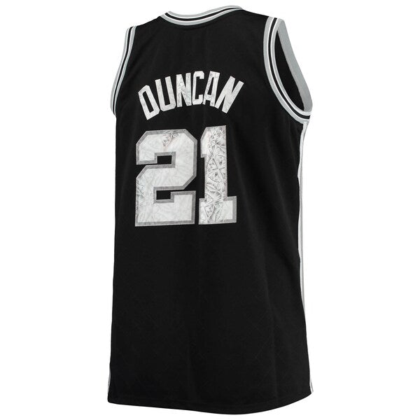 Tim Duncan San Antonio Spurs Big & Tall 1998/99 NBA 75th Anniversary Diamond Swingman Jersey - Black - Image 3