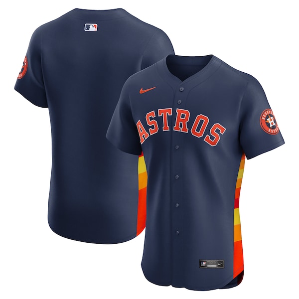 Houston Astros Nike Alternate 2 Elite Jersey - Navy/Orange - Image 2