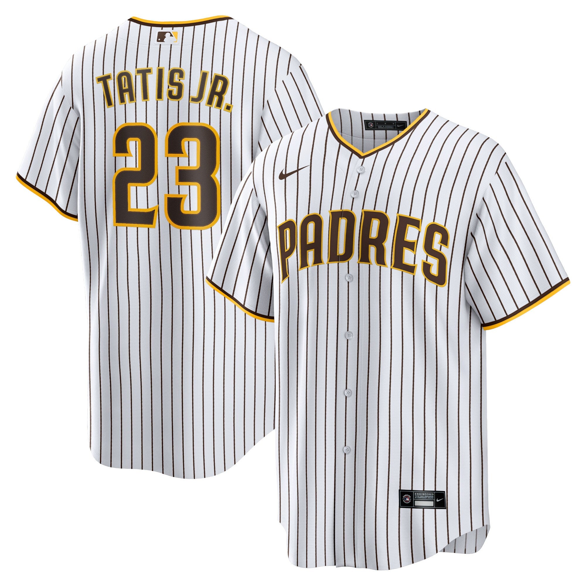 Fernando Tatis Jr. San Diego Padres Nike Alternate Replica Player Jersey - Tan/Brown/White - Image 5